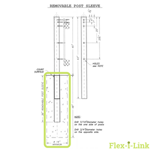 Flex-i-Link Ground Sleeves With Sleeve Covers For Removable Posts - Flex-i-Link