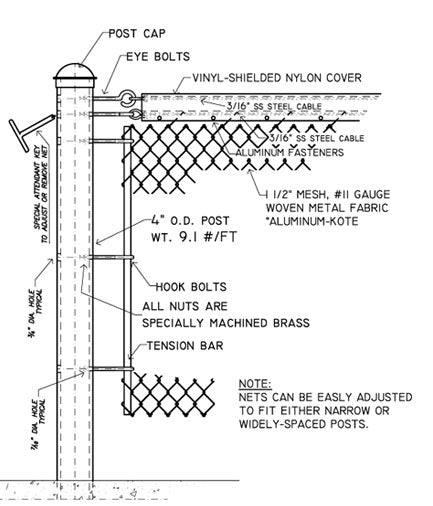 Flex-i-Link Permanent Tennis Net Posts - PAIR